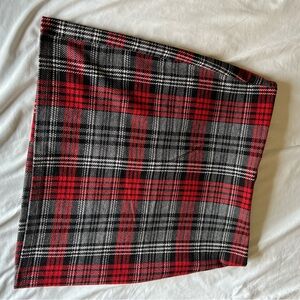 Forever 21 Red and Black Plaid Mini Skirt